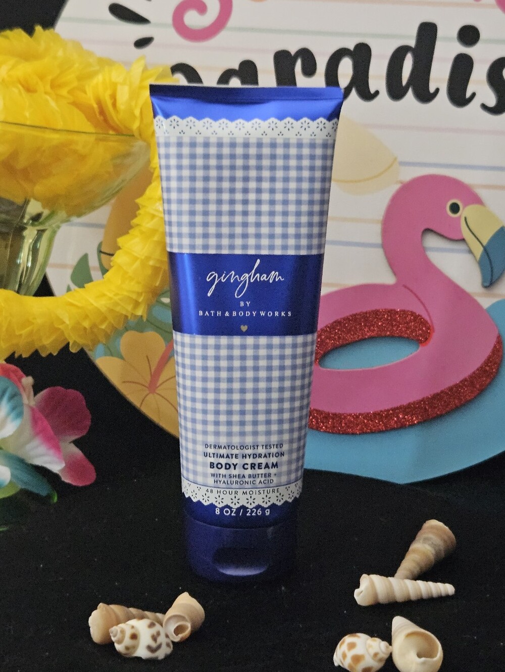 NWT Bath & Body Works Gingham Body Care Set - Blue & White